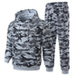 Men's Plush-Lined Camouflage Hoodie & Pants Set