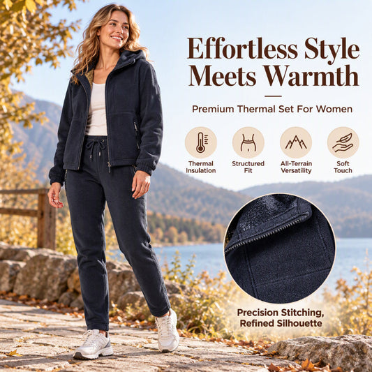 🧥 Soft Thermal Comfort, Easy Matching Set | Unisex Casual Thermal Jacket and Pants Set