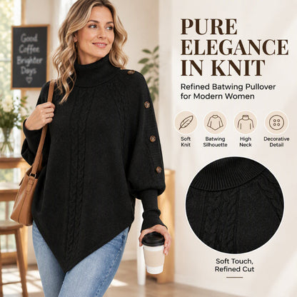 🌸Hot Sale 50% OFF💖Women's Chic Mock Neck Cable Knit Sweater