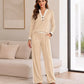 ⏳🔥Women's Striped Long Sleeve Top & Wide-Leg Pants Set