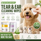 🐈🐕Keeping your furry friend clean matters！Natural Plant-Based Cleaning Wipes for Pet Eyes and Ears ✨️