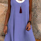 💃 Last Day Sale 50% Off 💐 Women's Casual Loose Sleeveless Fake Two Piece Tank Dress